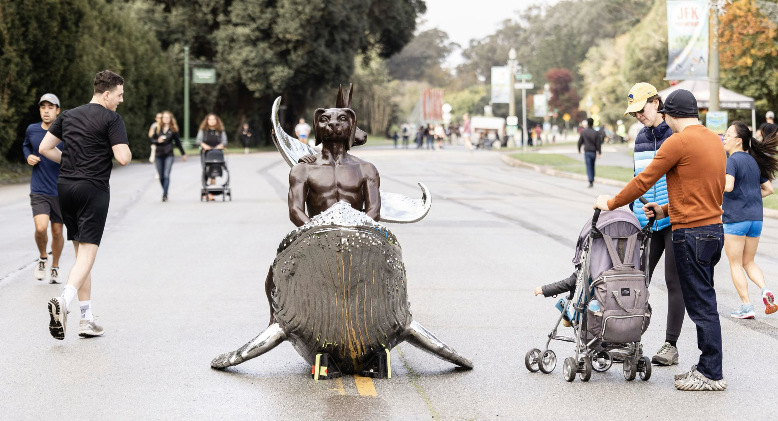 People enjoying the Golden Mile
