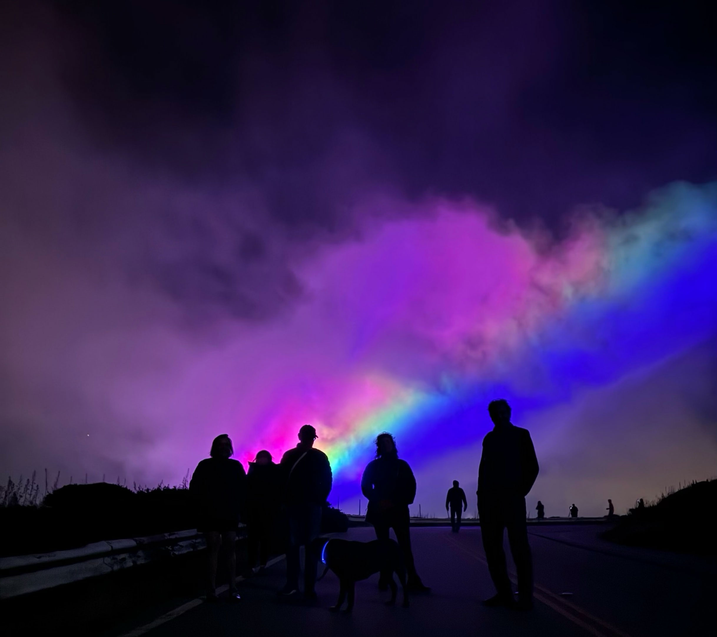 Pride Lasers on Twin Peaks in Fog